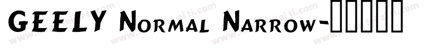 GEELY Normal Narrow字体转换